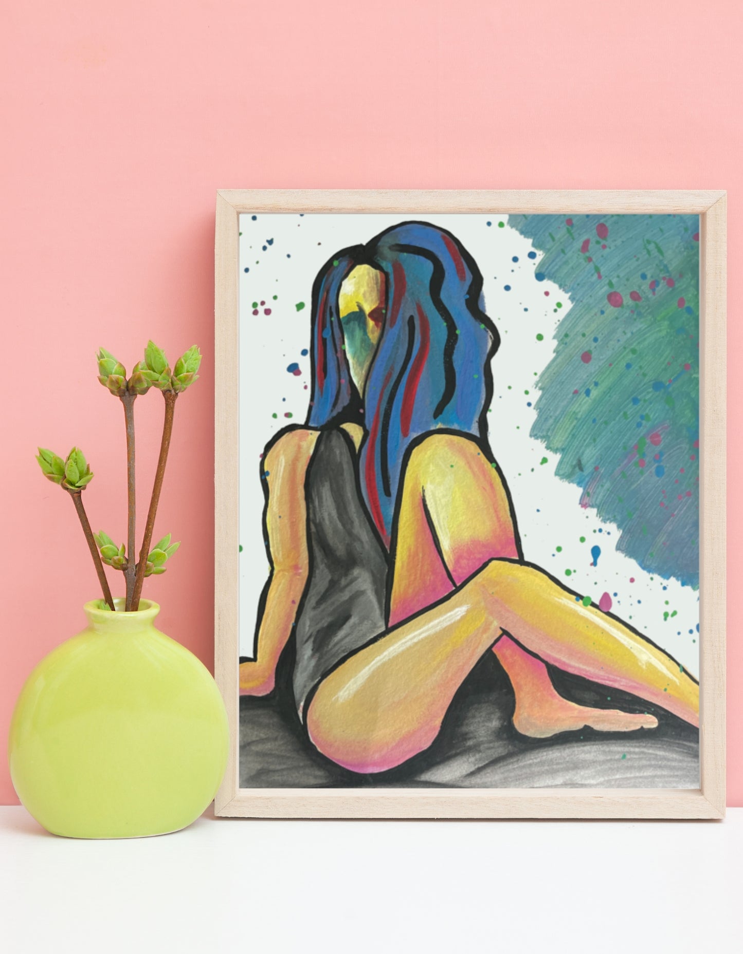 The Girl with the Blue Hair Poster