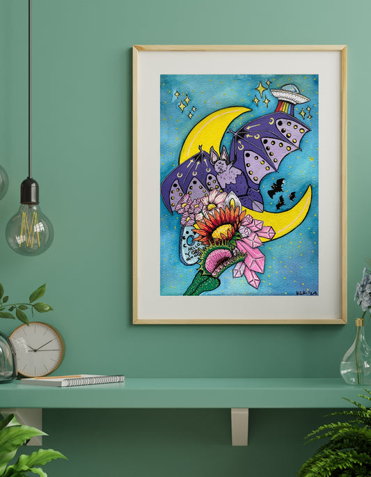 Gone Batty Art Poster