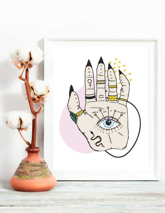 Mind's Eye Esoteric Palm Art Print