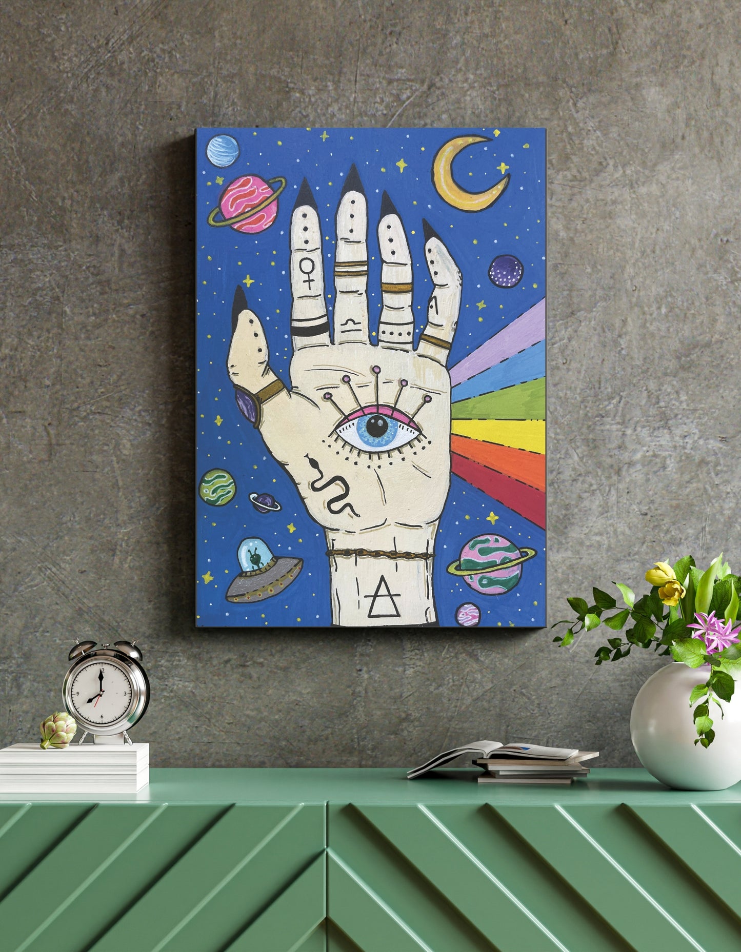 Cosmic Vision | Mind's Eye Palm Esoteric Witchy Art Print