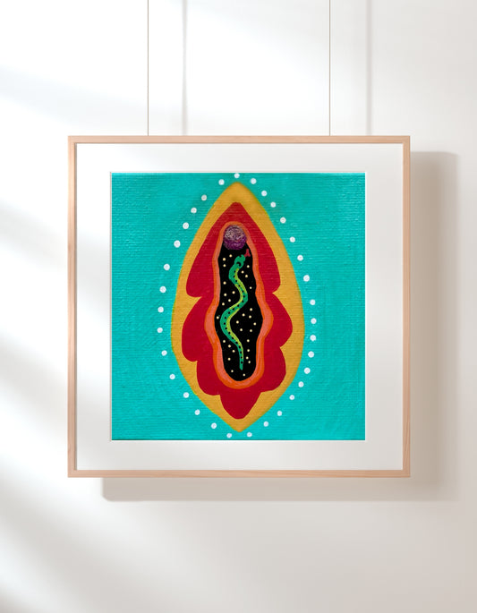 Cosmic Vulva - Snake Art Print