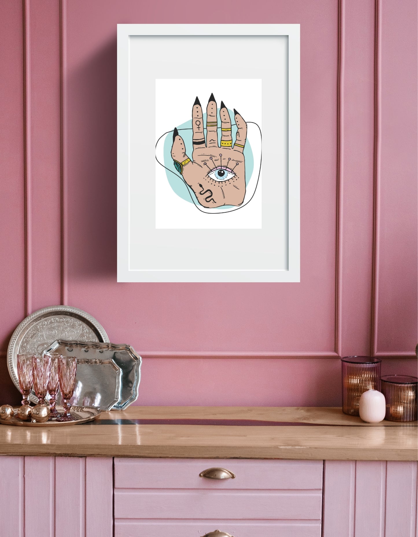 Mind's Eye Esoteric Palm Art Poster