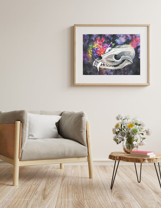 Fox Skull Art Print