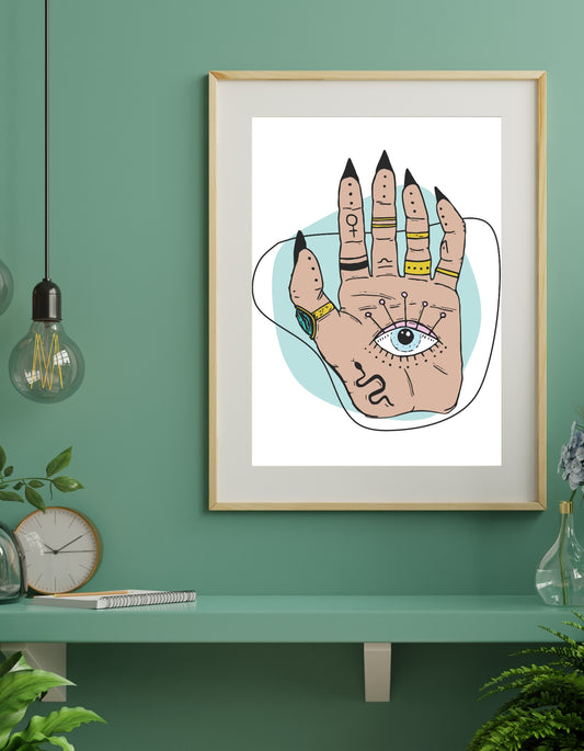 Mind's Eye Esoteric Palm Art Poster