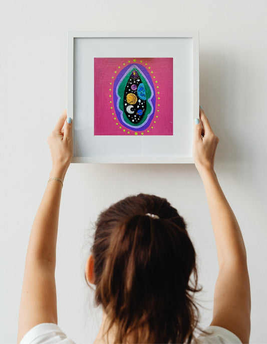 Cosmic Vulva Art Print | Pink Pussy Print