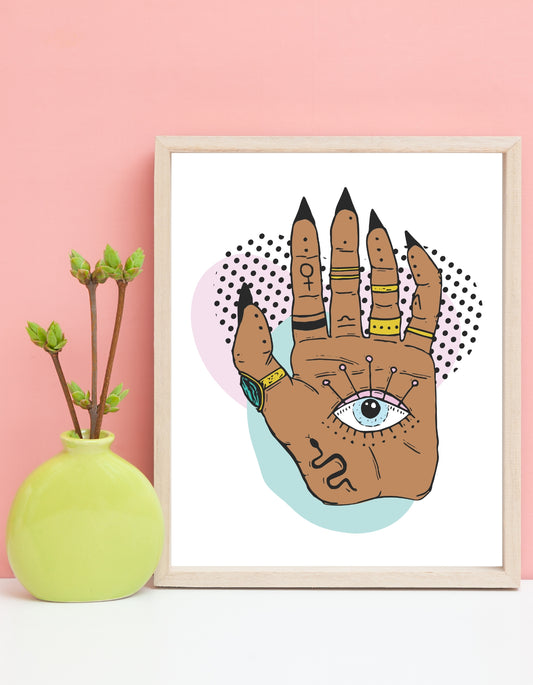 Mind's Eye Esoteric Palm Art Print