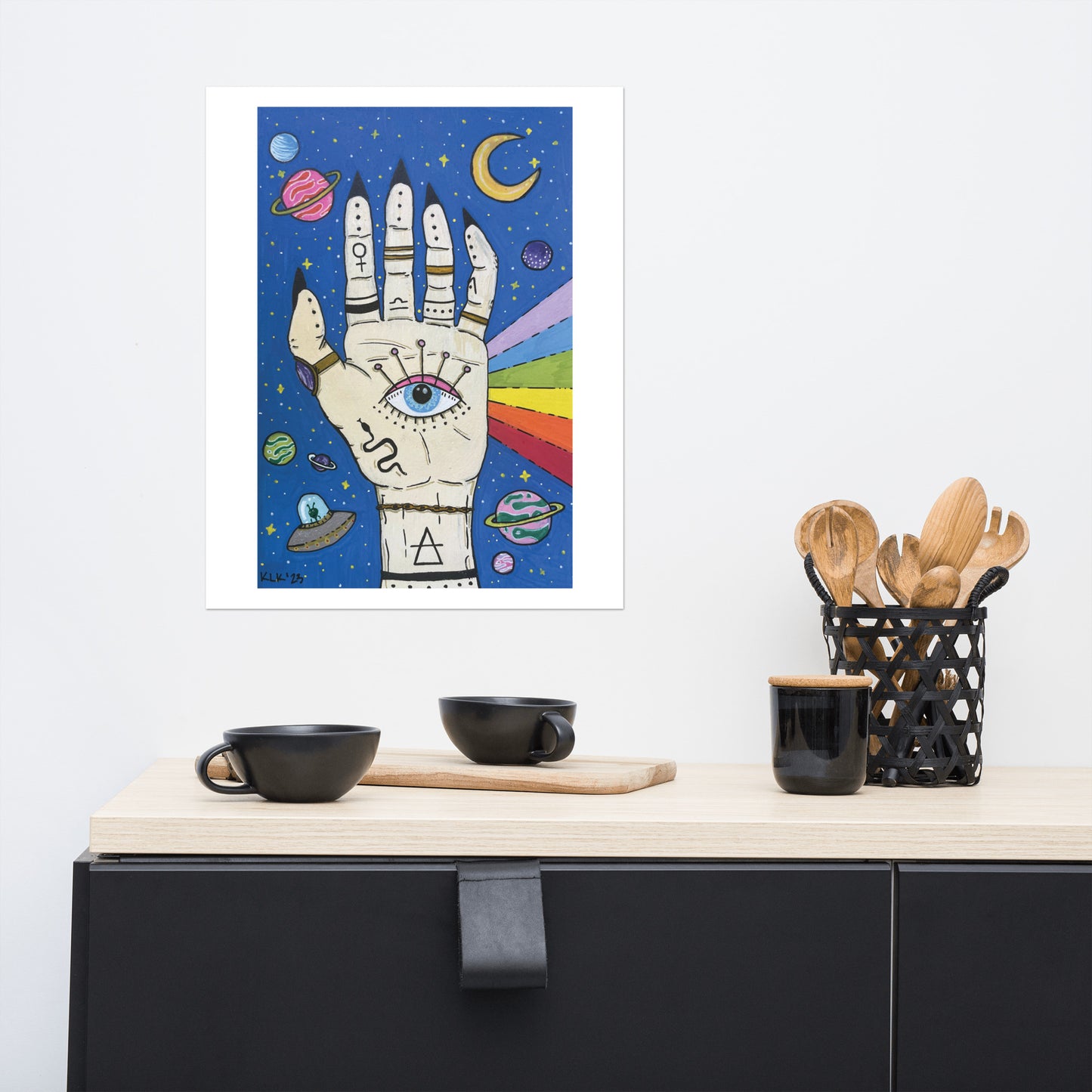 Cosmic Vision | Mind's Eye Palm Esoteric Witchy Art Print