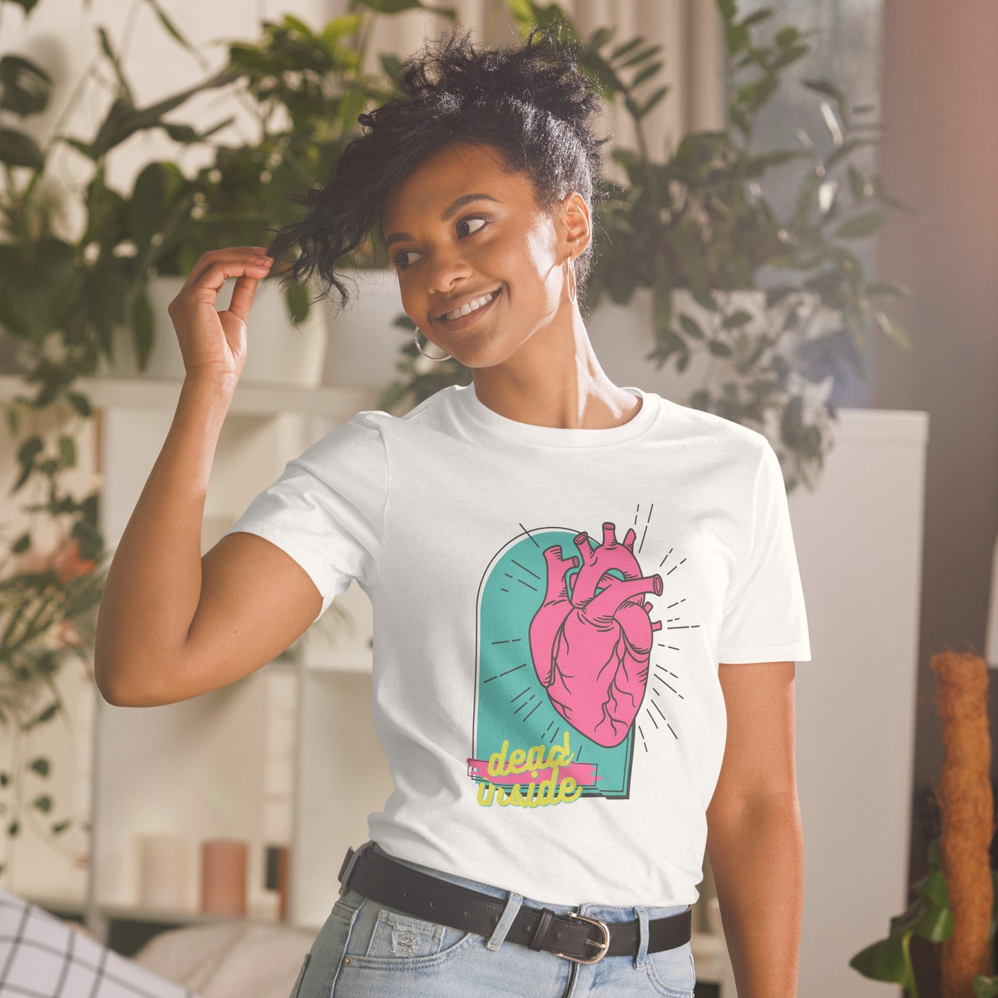Dead Inside Anatomical Heart Short Sleeve T-Shirt - Witchy Boho Macabre Tee - Colorful Shirt - Dead Inside Merchandise