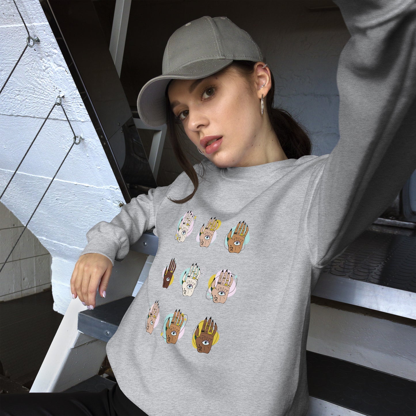 Enchanting Witchy Hand Eye Sweatshirt