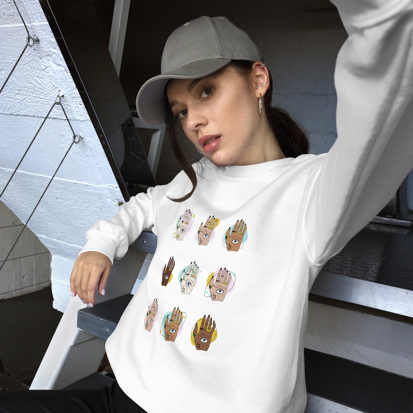 Enchanting Witchy Hand Eye Sweatshirt