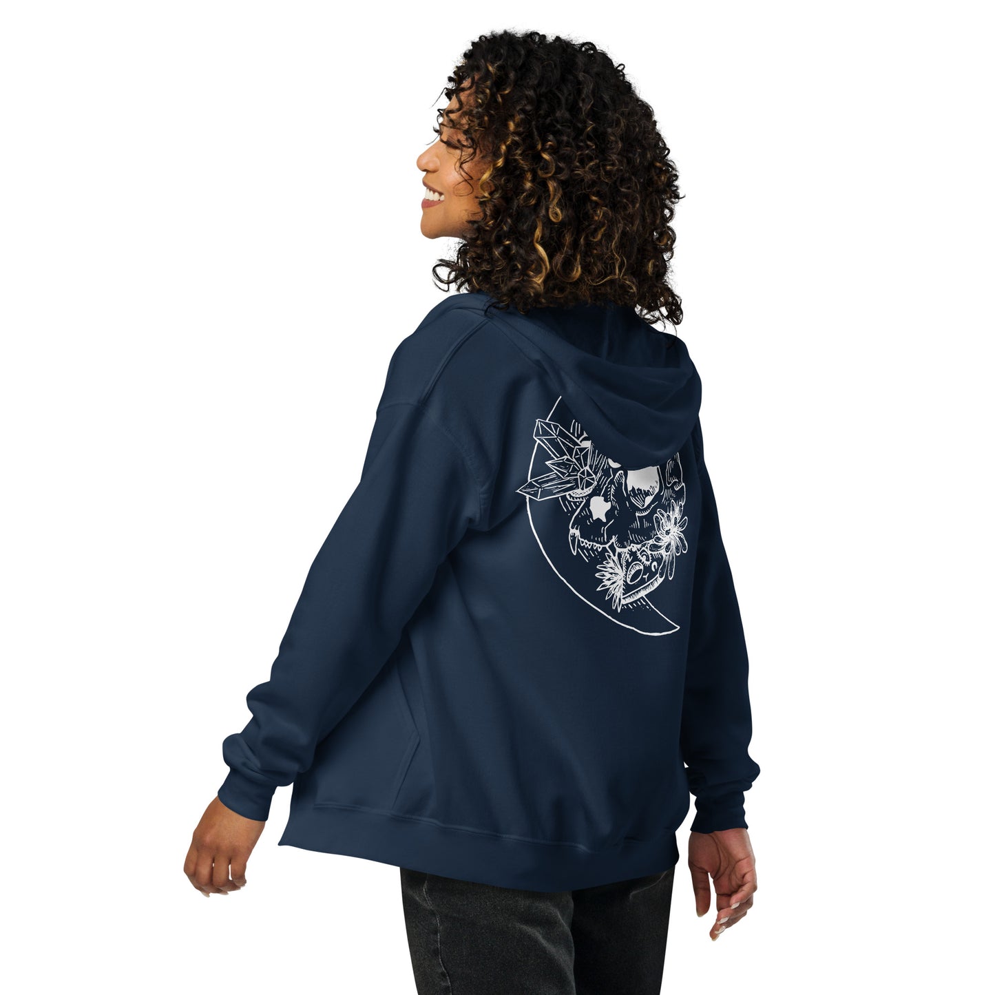 Cat Skull Unisex heavy blend zip hoodie