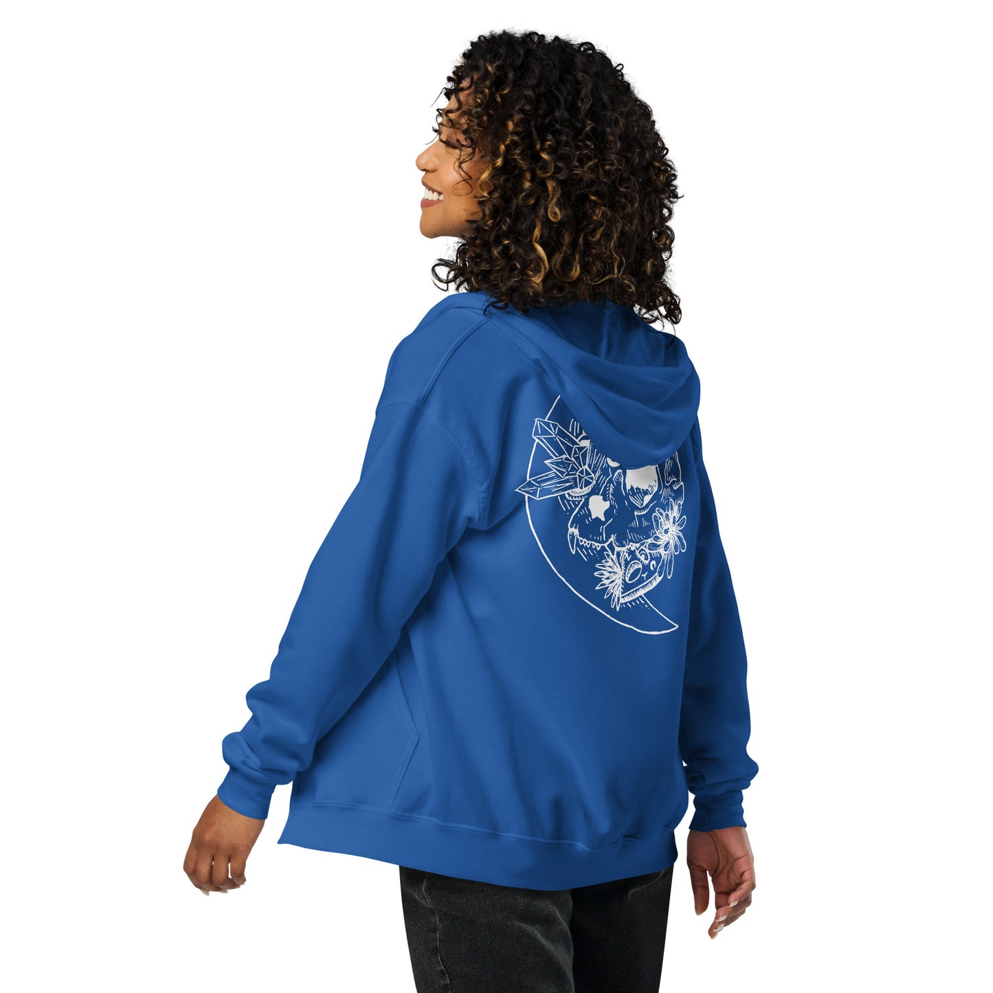Cat Skull Unisex heavy blend zip hoodie