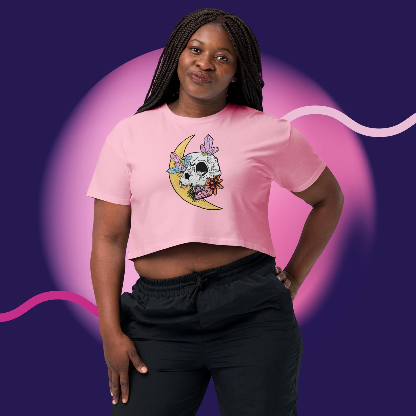 Cat Skull Women’s Crop Top