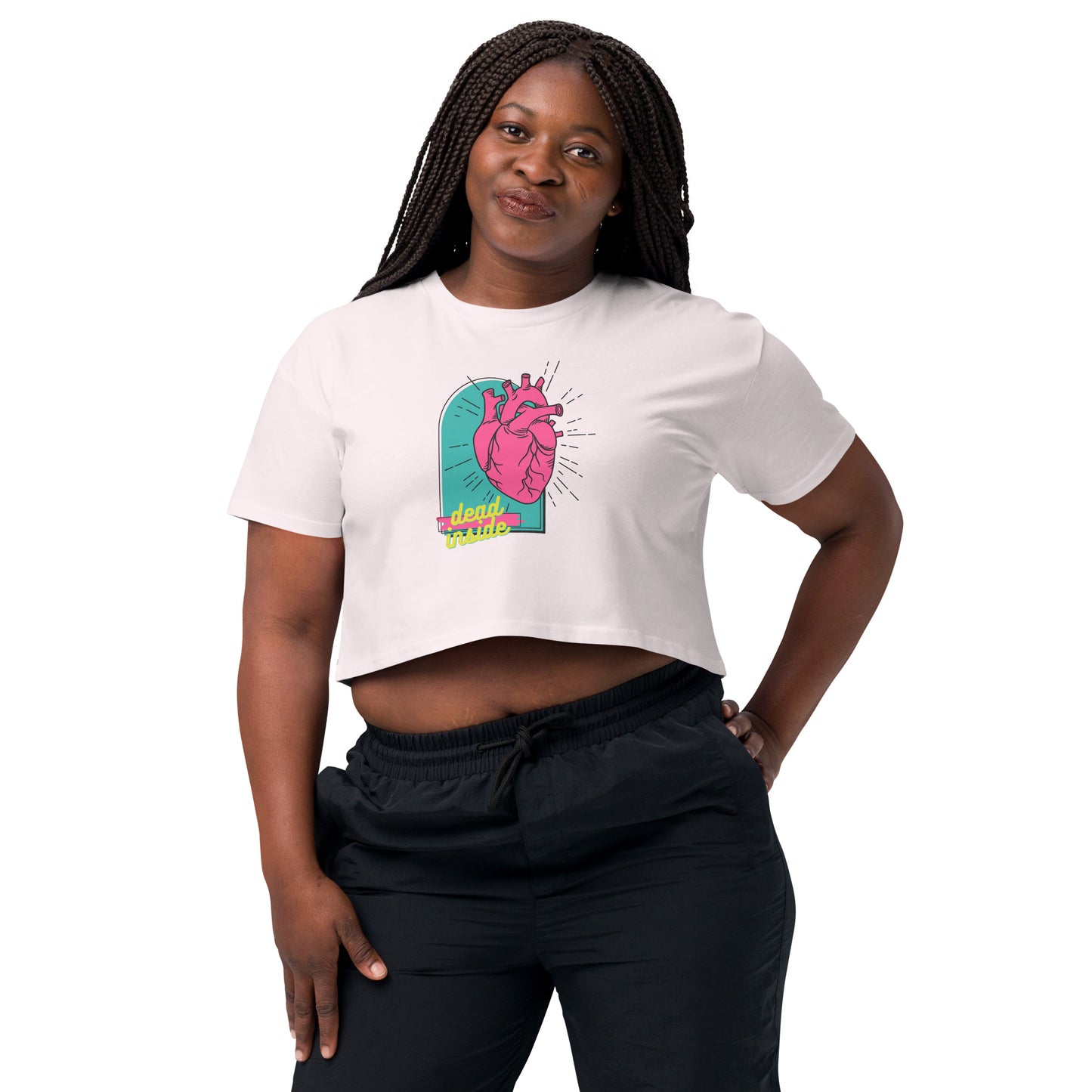Dead Inside Anatomical Heart Crop Top - Witchy Boho Macabre Shirt - Colorful Gothic Tee - Dead Inside Merchandise