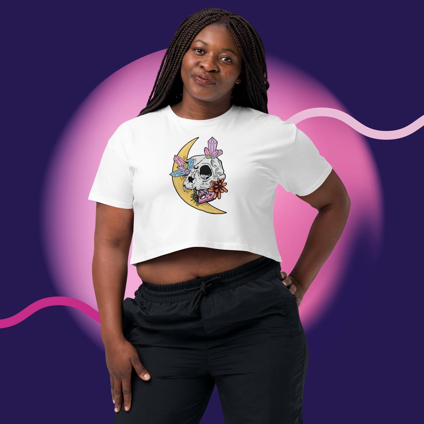 Cat Skull Women’s Crop Top