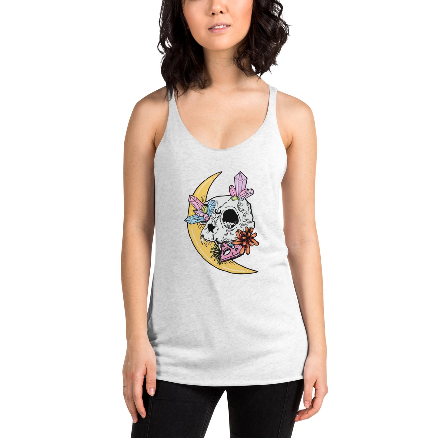 Cat Skull Women's Racerback Tank