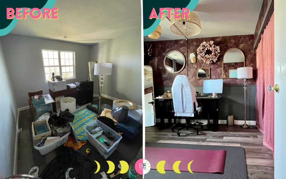 From Spare Room to Feminine Glam Office + Yoga Space ✨in Record Time ✨