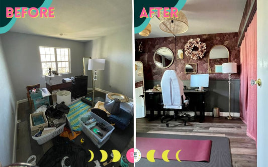 From Spare Room to Feminine Glam Office + Yoga Space ✨in Record Time ✨
