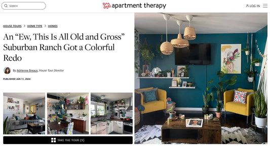 My Colorful Ranch-Style Home Tour — Featured on Apartment Therapy — “An ‘Ew, This Is All Old and Gross’ Suburban Ranch Got a Colorful Redo”