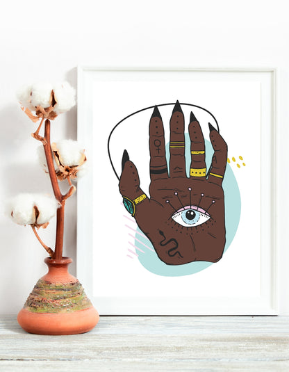 Minds Eye Esoteric Palm Poster Print