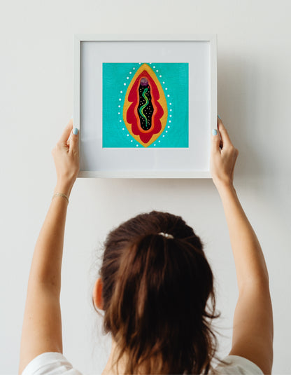Cosmic Vulva - Snake Art Print