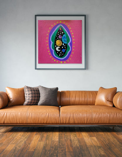 Cosmic Vulva Art Print | Pink Pussy Print