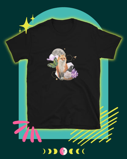 Mystical Fox & Crow Collage Unisex T-Shirt - Witchy Wardrobe Essential