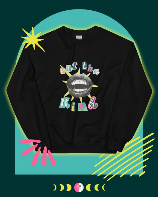 Eat the Rich Vampire Teeth Unisex Sweatshirt