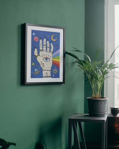 Cosmic Vision | Mind's Eye Palm Esoteric Witchy Art Print