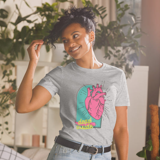 Dead Inside Anatomical Heart Short Sleeve T-Shirt - Witchy Boho Macabre Tee - Colorful Shirt - Dead Inside Merchandise