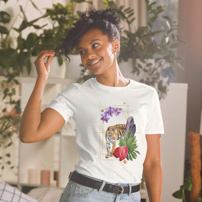 Tiger, Crystals & Tropical Plant Collage t-shirt
