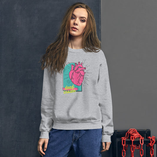 Dead Inside Anatomical Heart Pullover Sweatshirt - Witchy Boho Macabre Jumper - Colorful Sweater - Dead Inside Merchandise