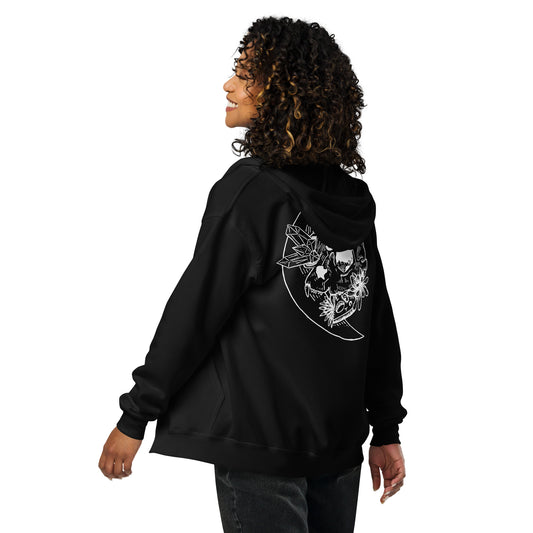 Cat Skull Unisex heavy blend zip hoodie