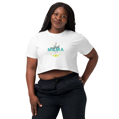 Mystical Mama Snake Crop Top | Witchy Boho Shirt, Magical Mama Crop Top, Witchy Mama Crop Top | Alt Mom Shirt | Crescent Moon Crop Top
