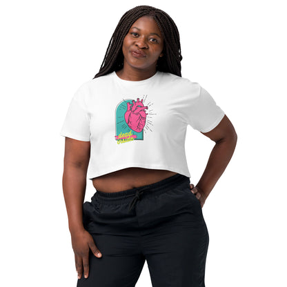 Dead Inside Anatomical Heart Crop Top - Witchy Boho Macabre Shirt - Colorful Gothic Tee - Dead Inside Merchandise